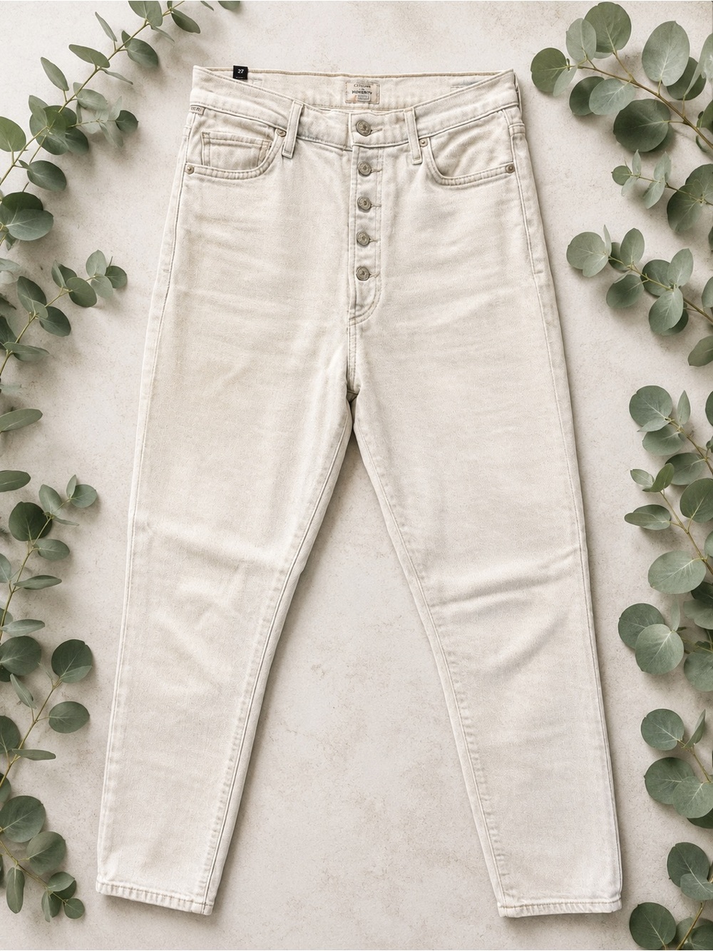 Citizens of Humanity Olivia High Rise Slim Ankle Jeans Gray Size 27